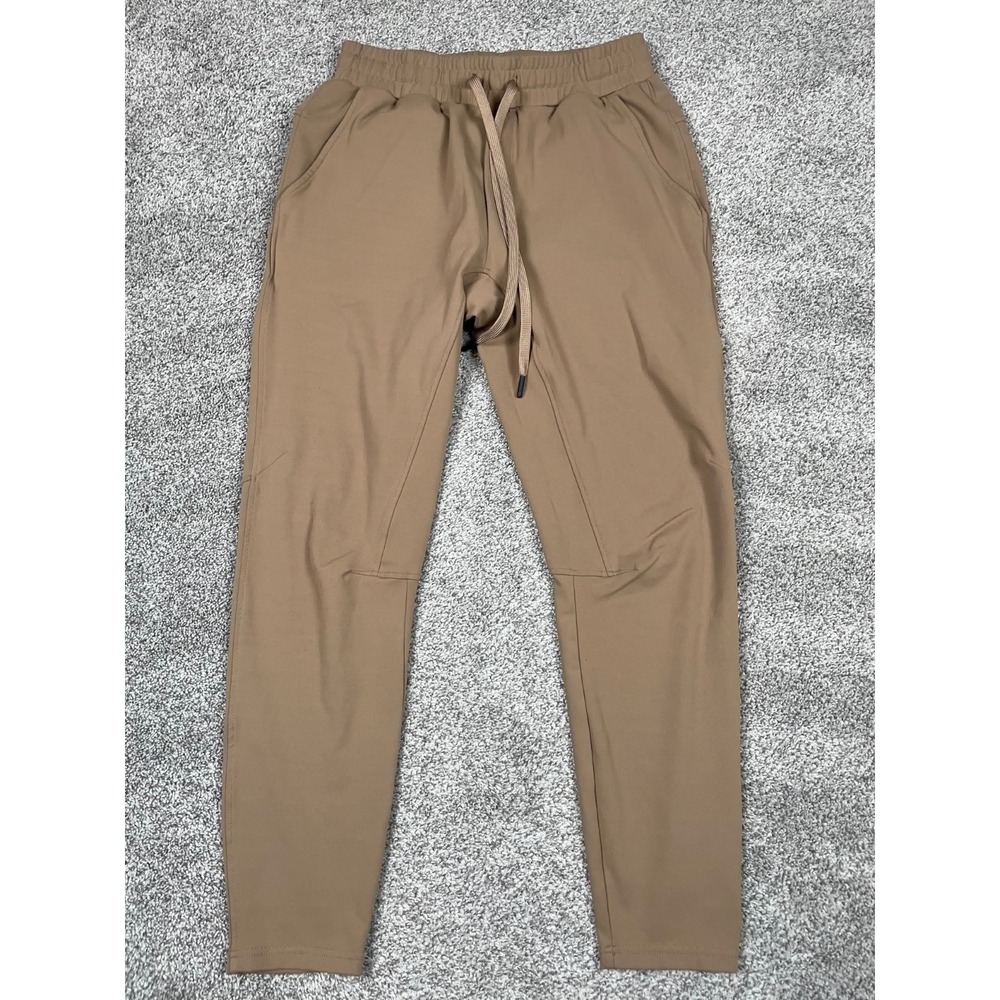 Zyia Pants Womens Small Brown Tapered Pull On Lounge Casual Drawstring Stretch